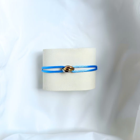 TRE RINGAR ARMBAND - BLÅ