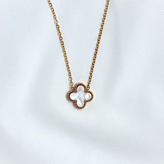 HALSBAND - VIT & GULD