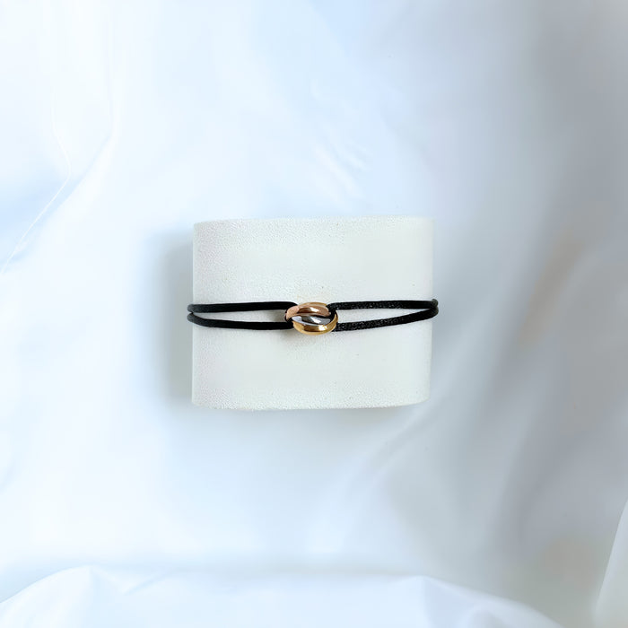 TRE RINGAR ARMBAND - SVART