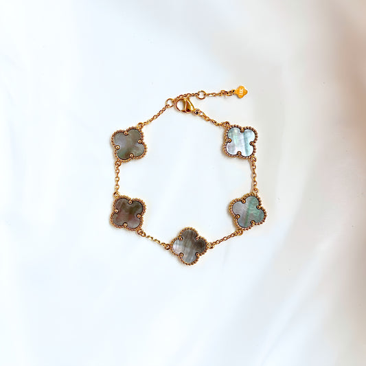 LUXURY ARMBAND - GRÅ & GULD